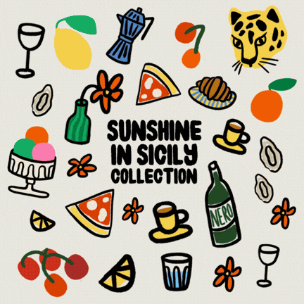 Sunshine in Sicily | Illustrated Italy Prints