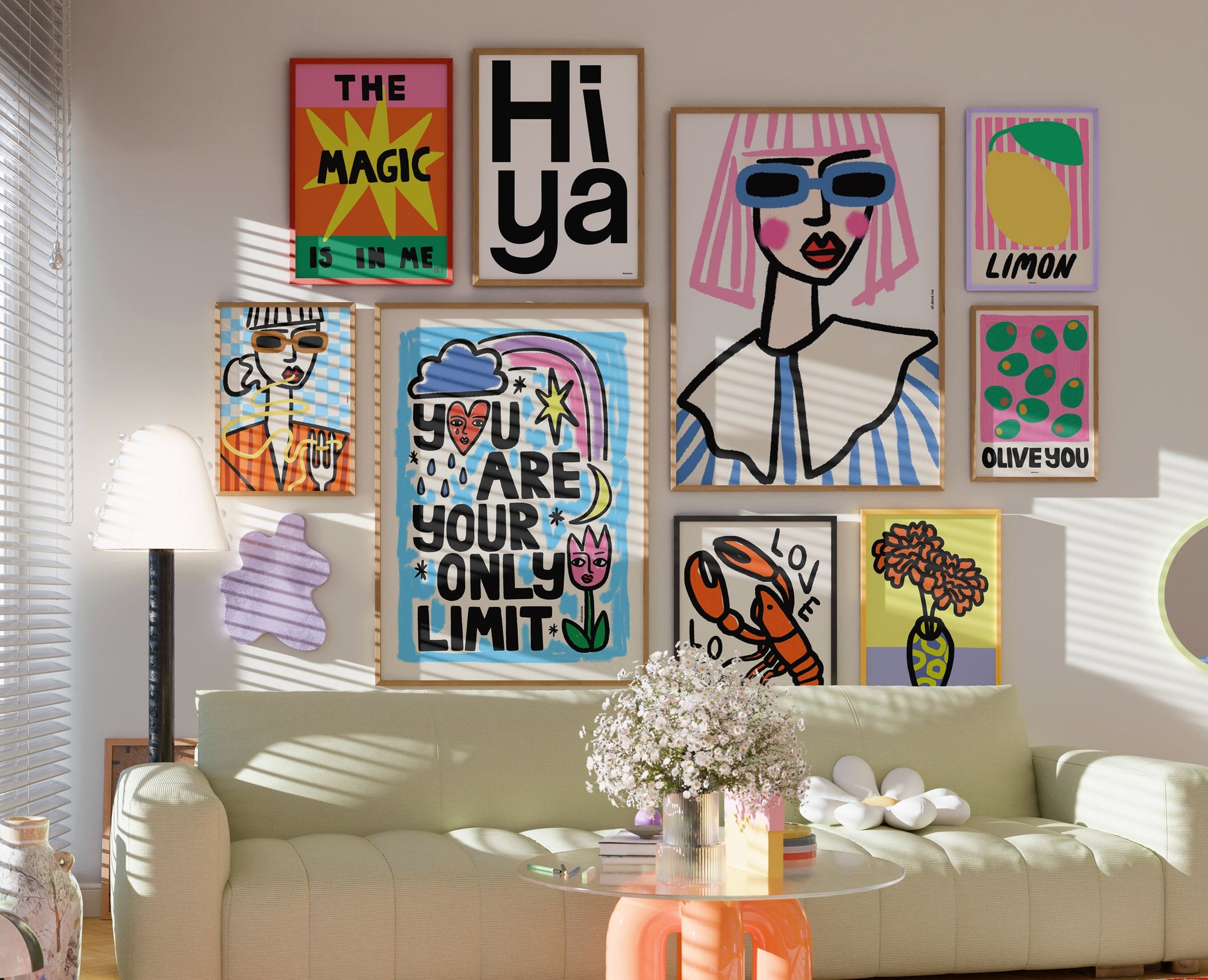 dopamine decor gallery wall