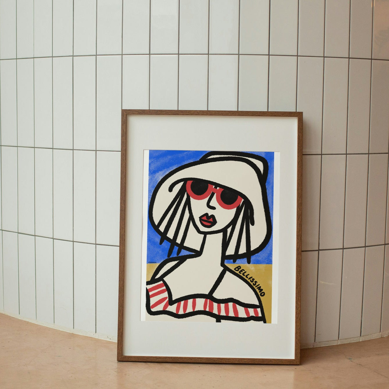 Bellissimo Beach Babe Print | Chic Girl at Sicily Beach