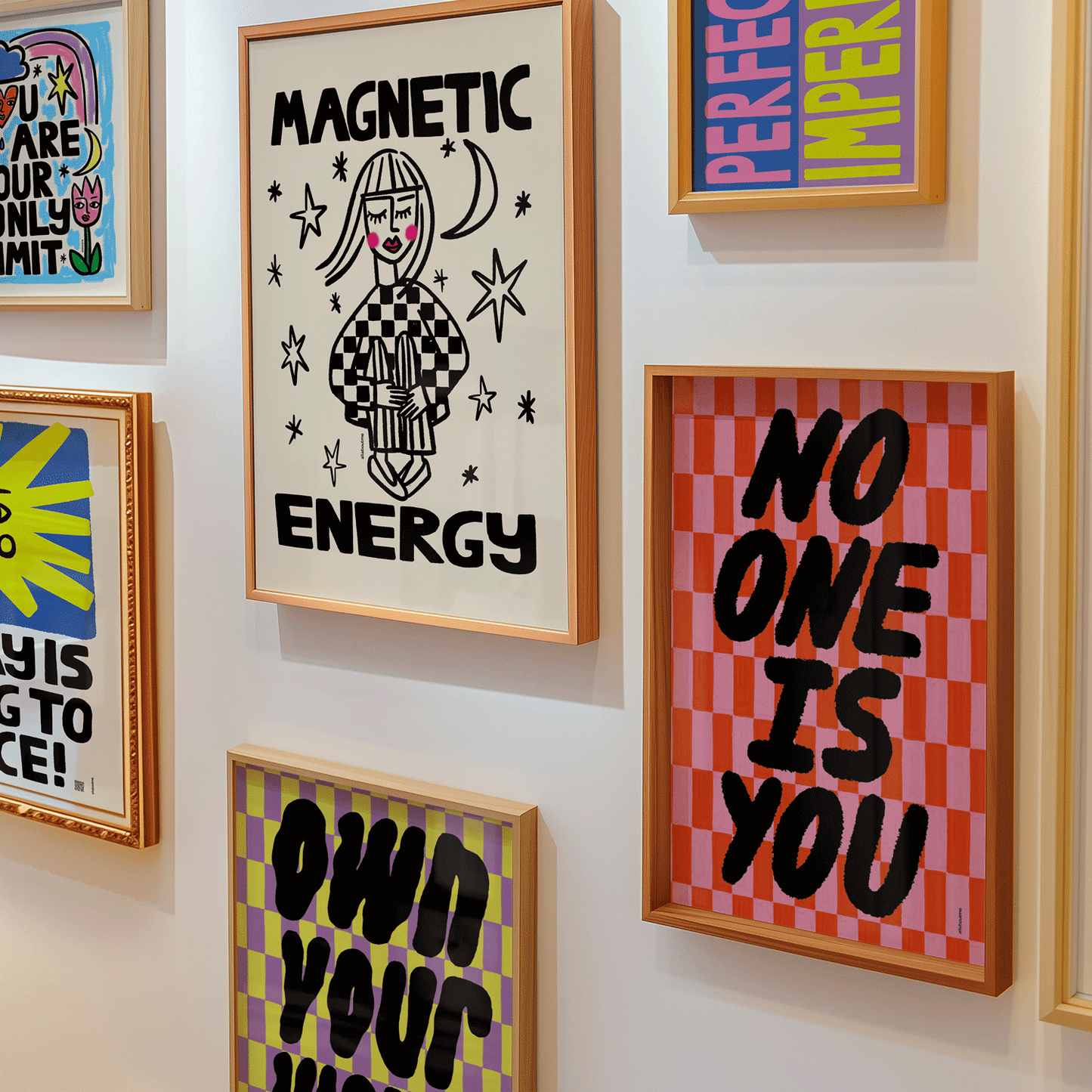 No One Is You Checkerboard Print | Affirmation Wall Art