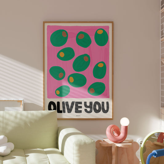 Olive You | Playful Love Print
